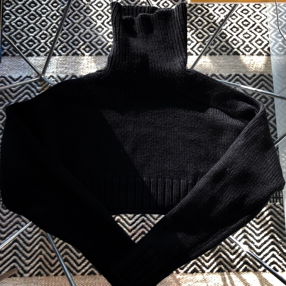 Zara Cropped Wool Turtleneck